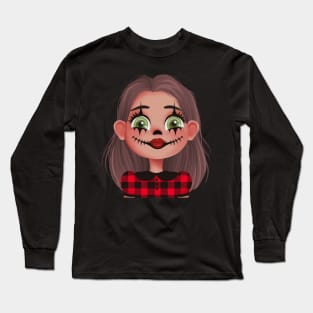 Halloween Cute Happy Girl Long Sleeve T-Shirt